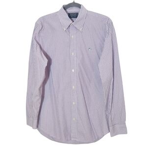 Pelican Coast Purple and White Button-Down Shirt Size Medium